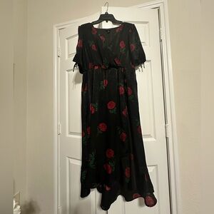 Black rose dress